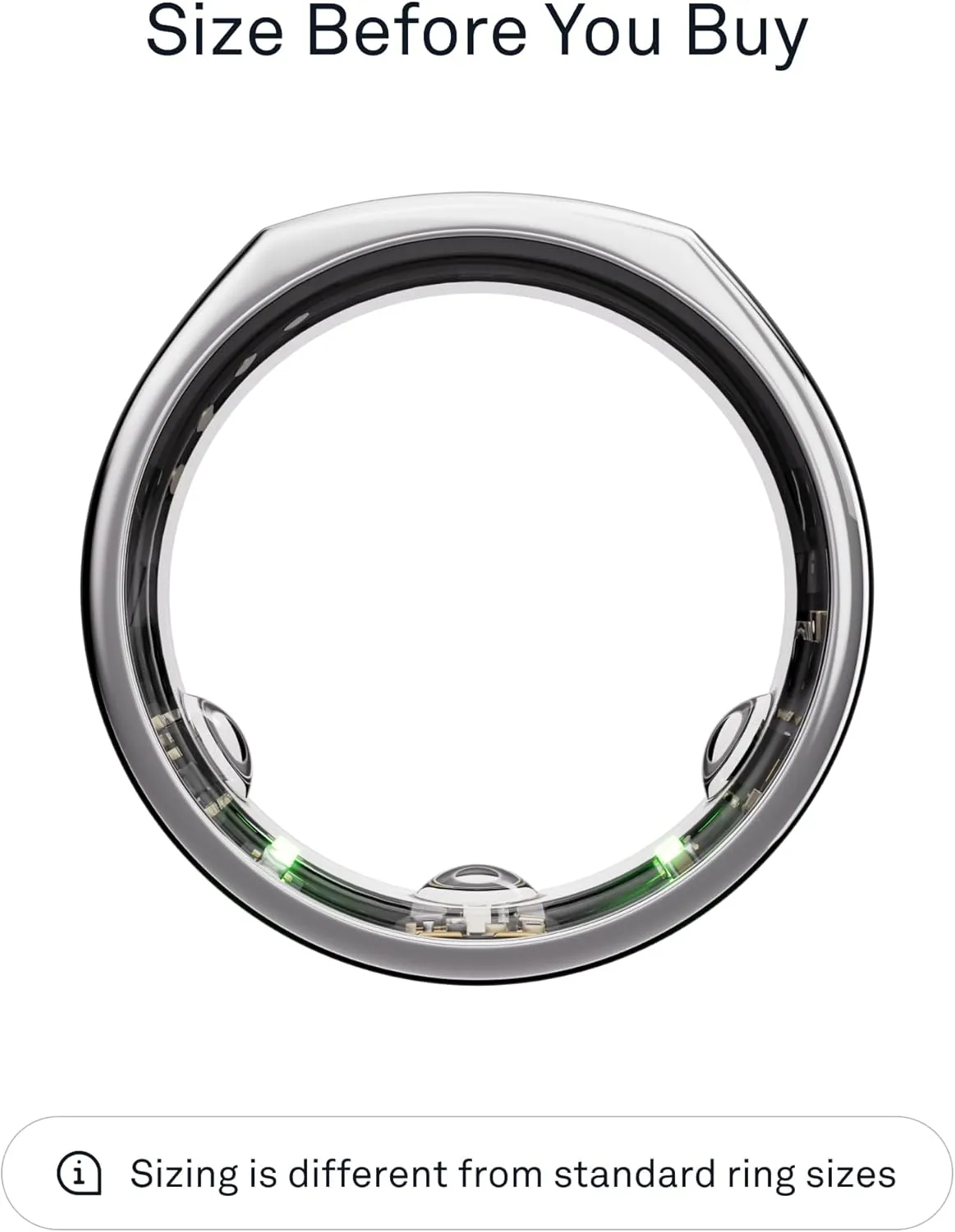 Oura Ring Gen3 Heritage - Silver - Size 11 - Smart Ring - Size First with Oura Ring Gen3 Sizing Kit - Sleep Tracking Wearable - Heart Rate - Fitness Tracker - 5-7 Days Battery Life