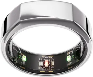 Oura Ring Gen3 Heritage - Silver - Size 11 - Smart Ring - Size First with Oura Ring Gen3 Sizing Kit - Sleep Tracking Wearable - Heart Rate - Fitness Tracker - 5-7 Days Battery Life