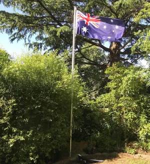Outdoor DIY Flagpole - 5.7 Telescopic with Printed Australian Flag