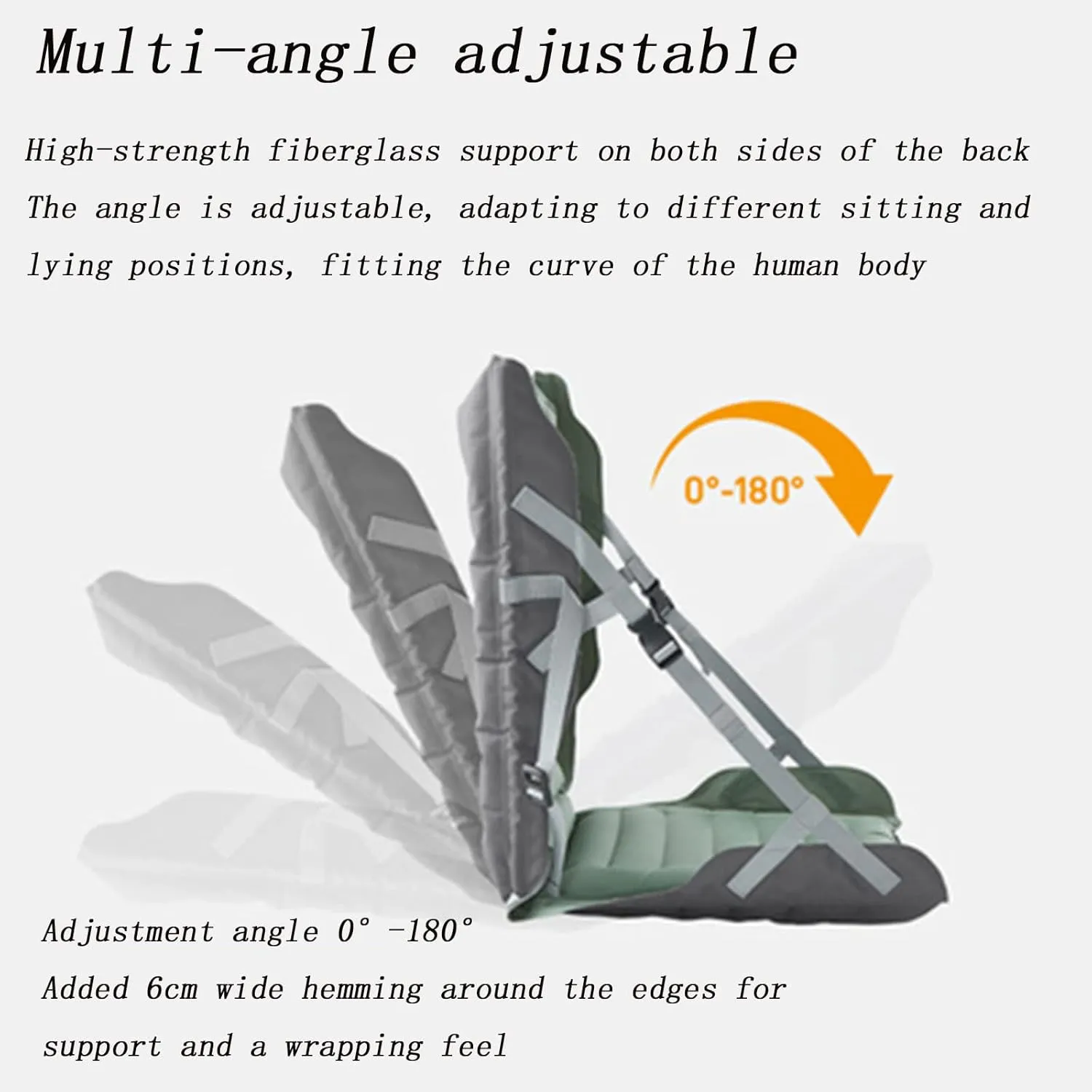 Outdoor Inflatable Folding Chair Picnic Beach Portable Cushion Backrest Recliner Air Cushion Chair Suitable for Beach Camping
