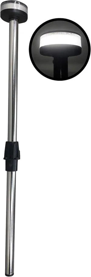 Pactrade Marine All Round LED, Stern Light, Anchor Light, Pole Light LED Boat Navigation Light with Standard Pole 22'' (557.6mm) Collar USCG 2NM for Pontoon, Fishing Boats