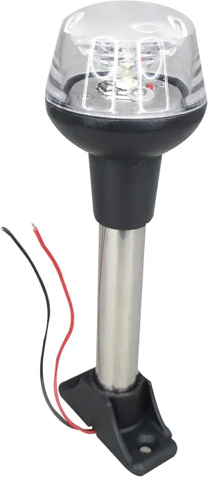 Pactrade Marine Boat LED All Round Anchor Navigation Light SS Pole 8-30v Height 7-1/2'' USCG 2NM A-16 Certified