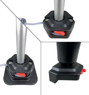 Pactrade Marine Navigation Lights for Boats LED - Red/Green & White Battery Powered Nav Lights for Boats - Pole & Surface Mounts (Curved), Fixed Base, Multi-Mode Operation - 1NM Waterproof