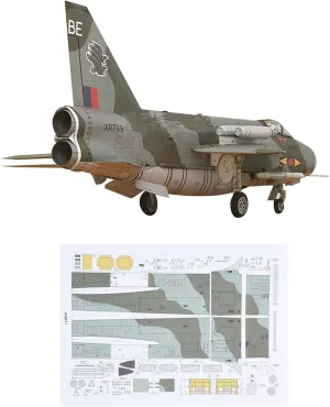 Paper British F Mk.6 Fighter, 1:33 Paper Model Simulation Fighter Military Science Exhibition Model (Unassembled Kit) Model Collection