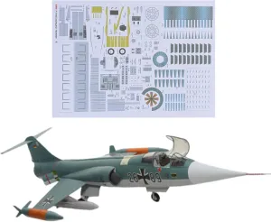 Paper US F-104G Starfighter, 1:33 Paper Model Simulation Fighter Military Science Exhibition Model (Unassembled Kit) Model Collection