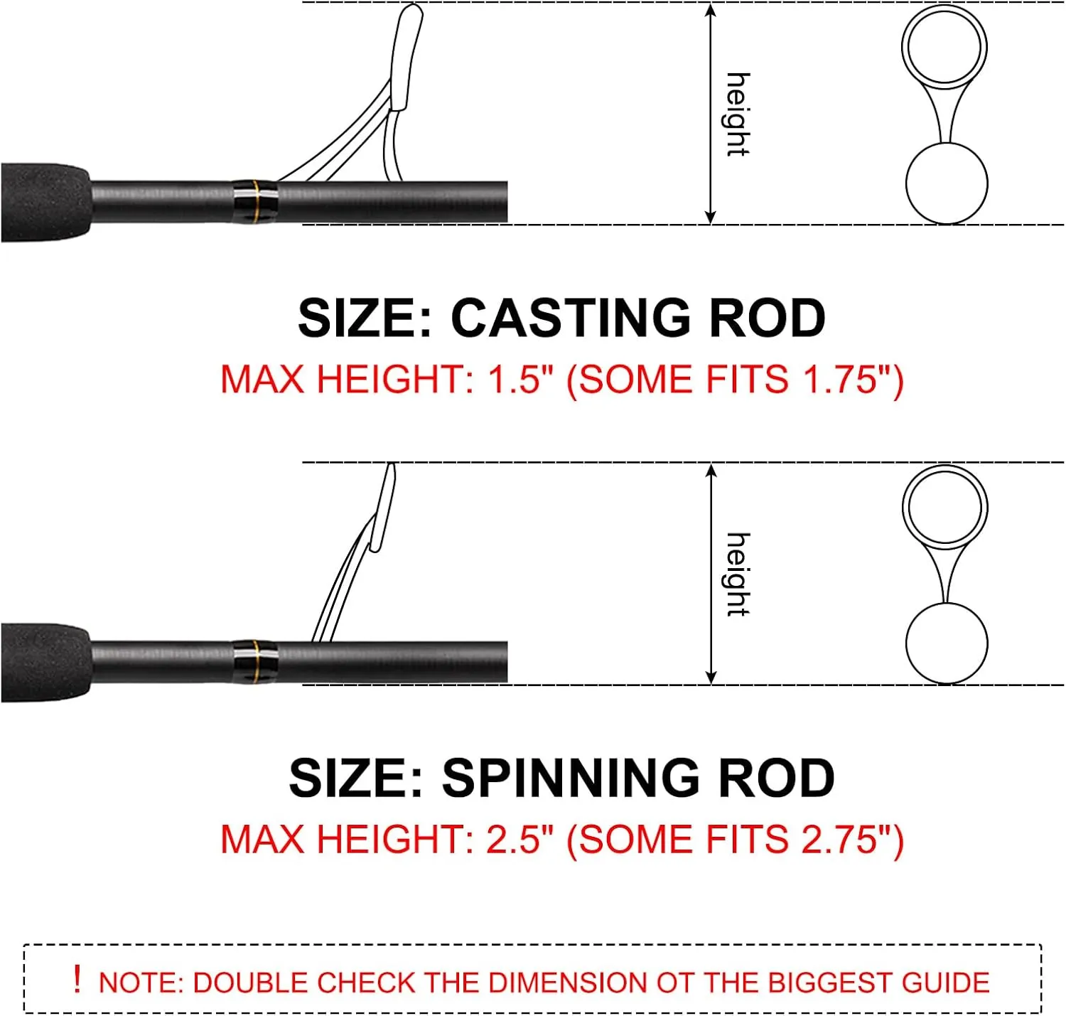 PATIKIL Rod Sock, Fishing Rod Sleeve Cover Braided Mesh Pole Protector Gloves Fishing Tools Pointed End for Spinning Fishing Rod Fly Rod Ice Rod Casting Rod