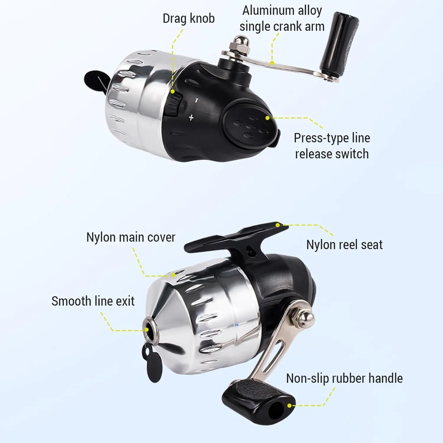 Pen Fishing Rod and Reel Combo Pocket Fishing Rod Telescopic 39in/55in/63in Spinning Reel, Mini Fishing Pole Kit Ultralight for Traveling Fishing