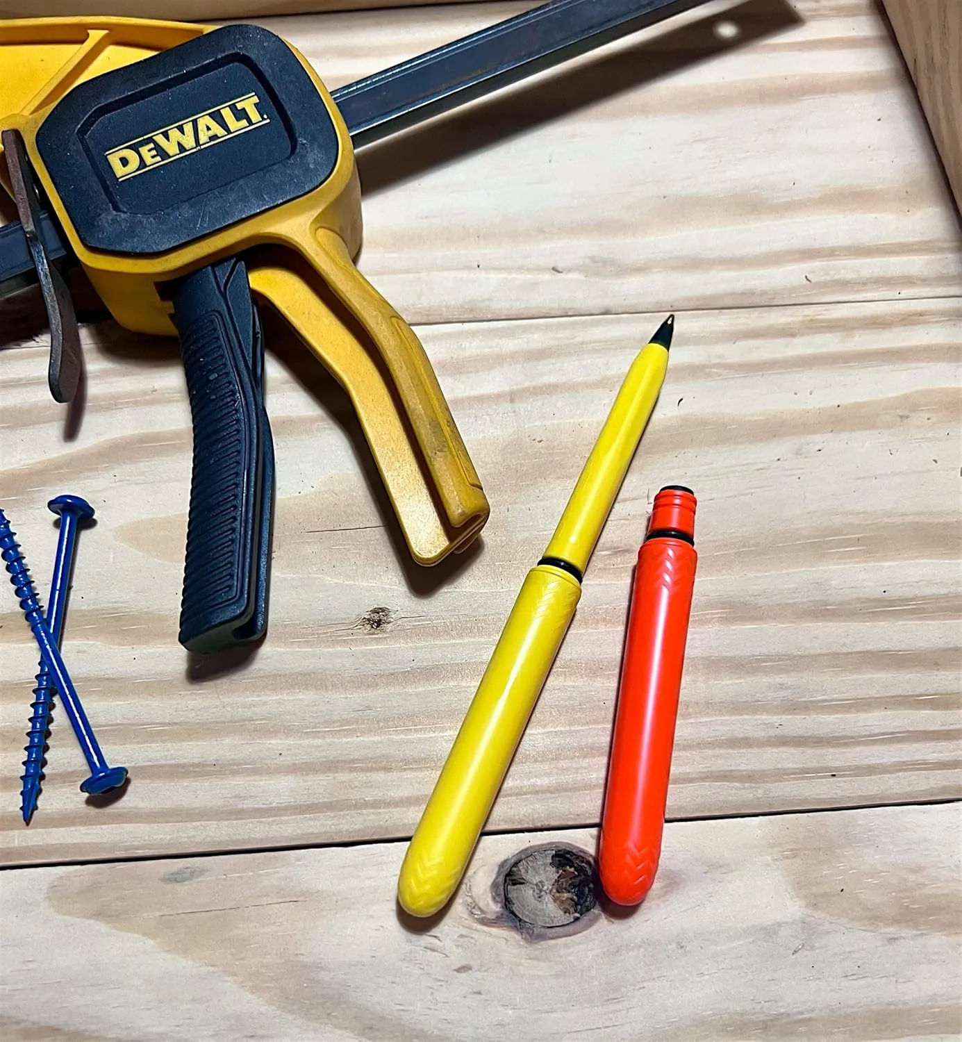 Pen - the USA Made Pocket Pen – 8 Pack – compact, affordable, lightweight, EDC black ink ballpoint pen – waterproof and floats – carries small, writes big (Kanary Yellow)
