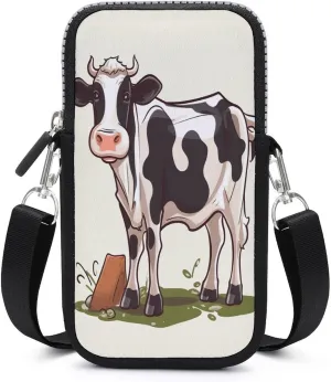 Personalized Mobile Phone Bag,Dairy Cow Print Unique Mobile Phone Bag,cute Mobile Phone Bag