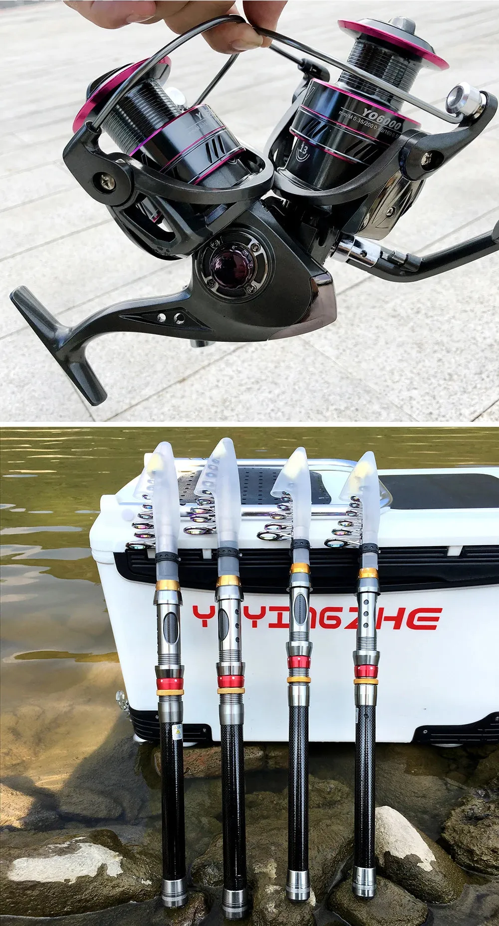 Pesca Carbon Fiber Fishing Rod And Reel Combo (1.8-3.6m)