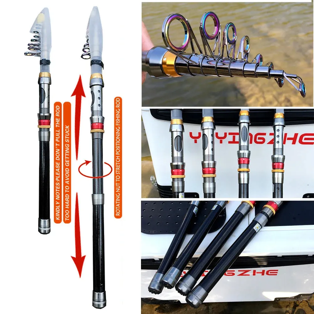 Pesca Carbon Fiber Fishing Rod And Reel Combo (1.8-3.6m)