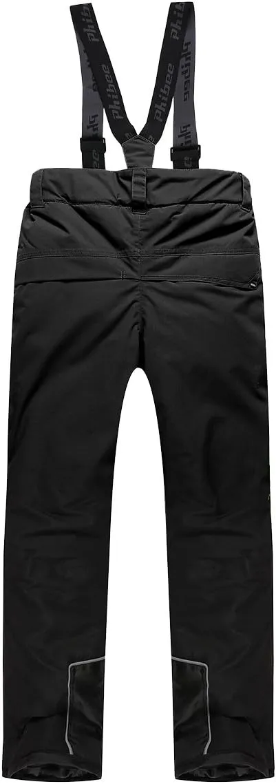 PHIBEE Girls' Waterproof Windproof Breathable Polyester Snow Ski Pants