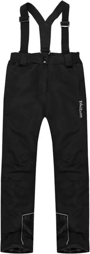 PHIBEE Girls' Waterproof Windproof Breathable Polyester Snow Ski Pants