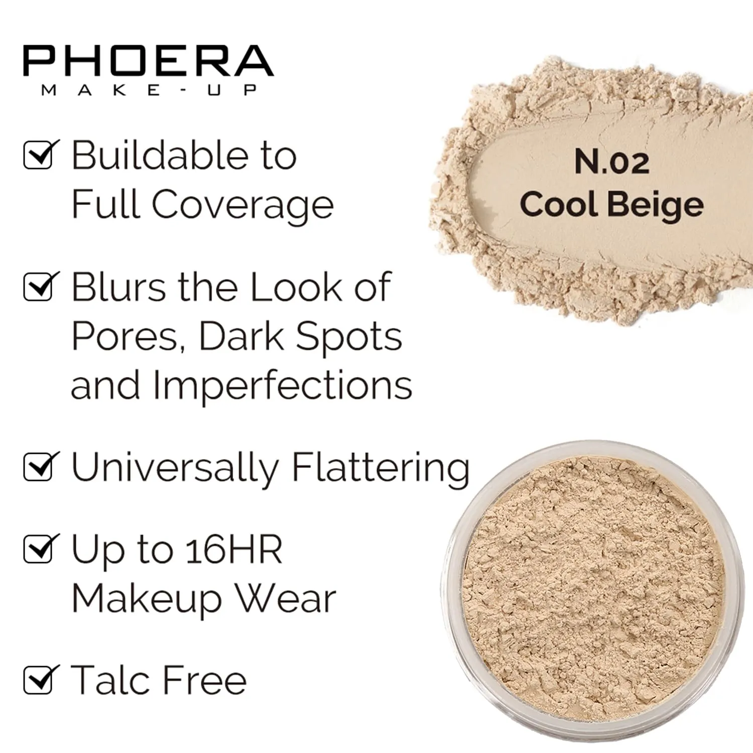 PHOERA Foundation,3 PCS Contour Stick Makeup Kit, Shades with Highlighter Stick, Blush Stick and Bronzer Contour Stick for Sculpt the Cheeks (104 105 Light-Medium Contour/Buff Beige Sand #02,#10,#12)