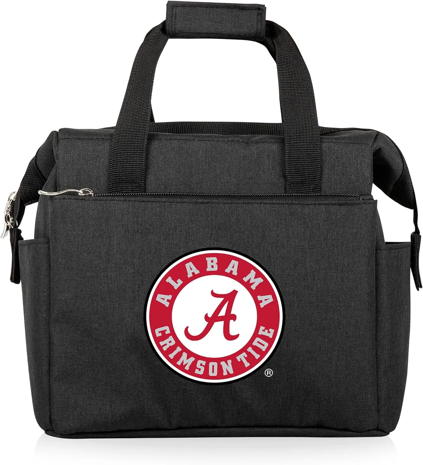 Picnic TIME NCAA Alabama Crimson Tide On The Go Lunch Bag Cooler, Soft Cooler Lunch Box, Insulated Lunch Bag, (Black)
