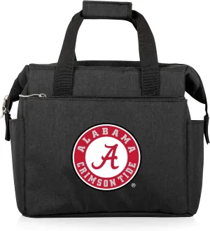 Picnic TIME NCAA Alabama Crimson Tide On The Go Lunch Bag Cooler, Soft Cooler Lunch Box, Insulated Lunch Bag, (Black)
