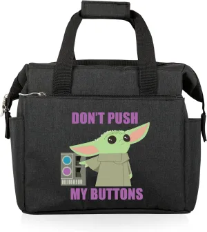 PICNIC TIME Star Wars Mandalorian Grogu On The Go Lunch Bag, Soft Cooler Lunch Box, Insulated Lunch Bag, (Black)