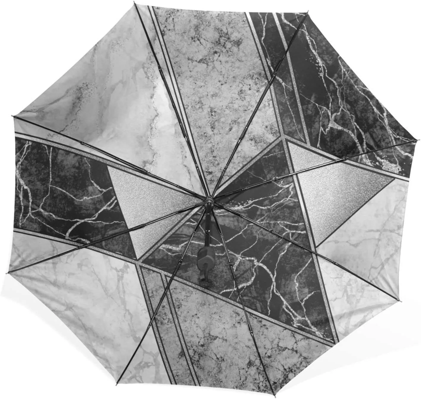 Poeticcity Rain Travel Umbrella, Hand Open Close Windproof Waterproof Folding Umbrella, Compact Canopy Strong Ray Parasol Umbrella