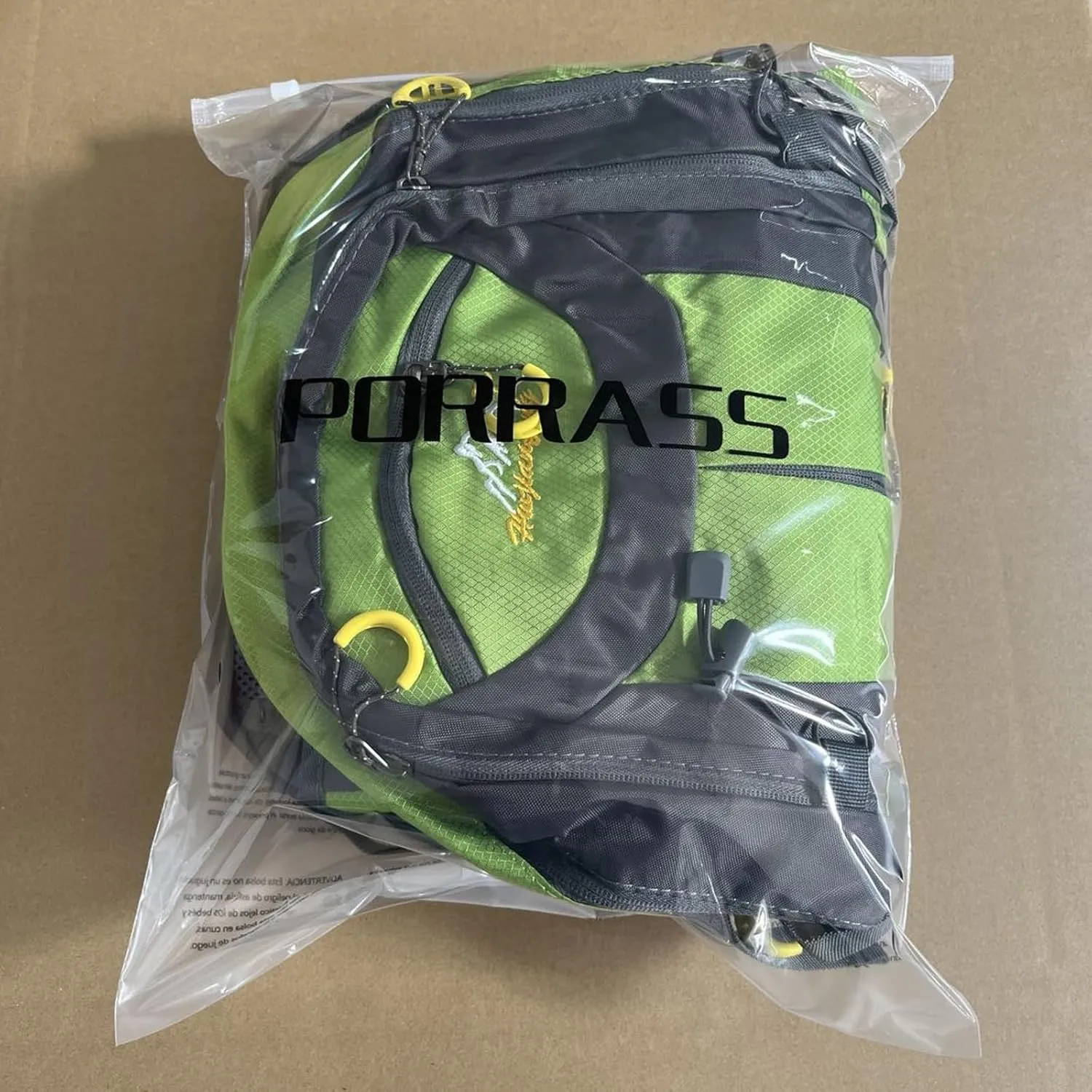 PORRASSO 50L Hiking Backpack Trekking Rucksack Waterproof Daypack Durable Backpack for Women Men Camping Cycling Climbing Outdoor Sports Green