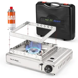 Portable Butane Gas Stove, Automatic Ignition, Single Burner for Outdoor Cooking