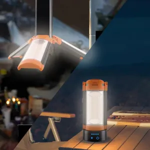 Portable Camping Light with Stand 6ft Max Height, Rechargeable Cordless Work Light with 3 LED Lamp Heads, 2500 Lumens Dimmable Magnetic Emergency Flashlight with Detachable Tripod
