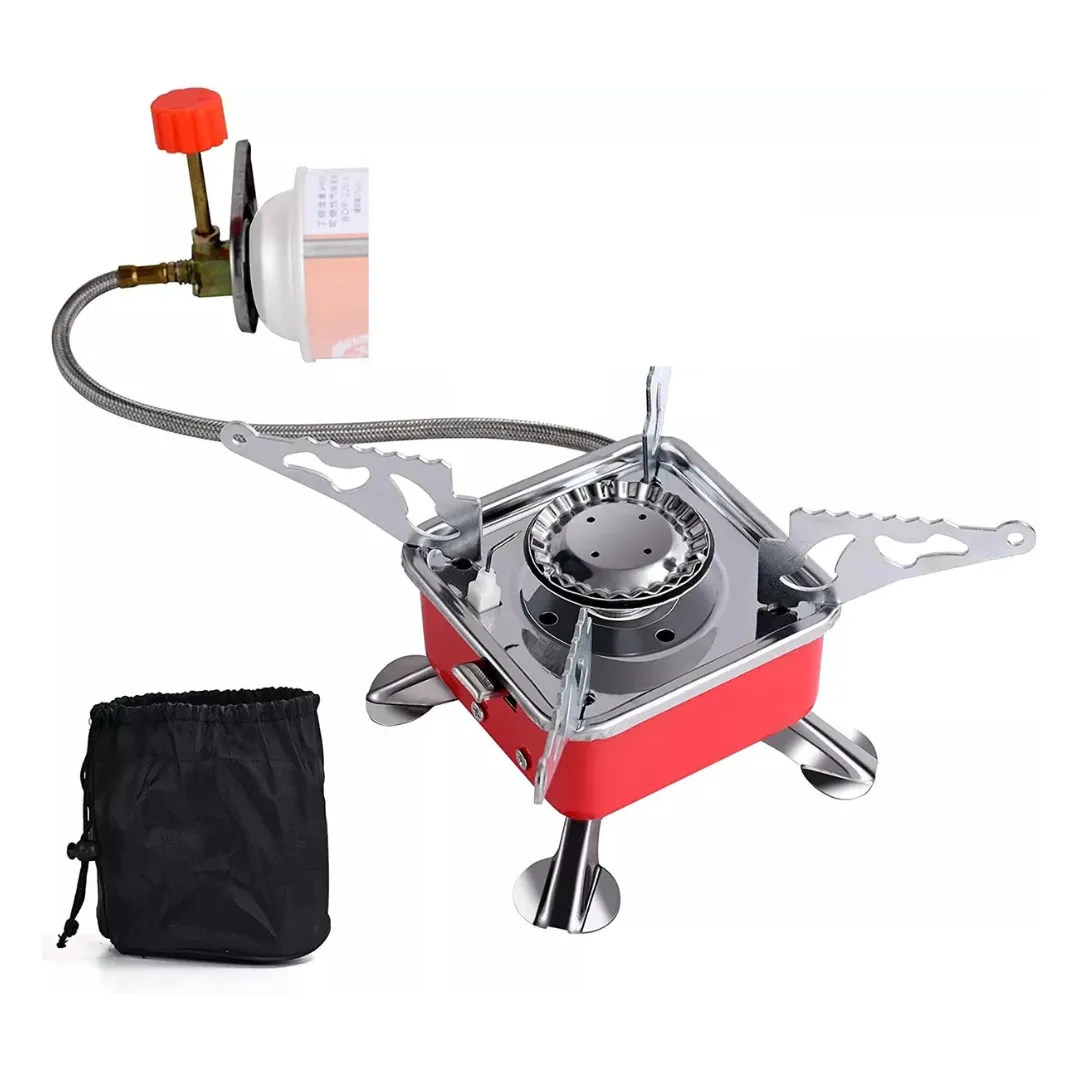 Portable camping Stove With Enhanced Security Gas Pipe