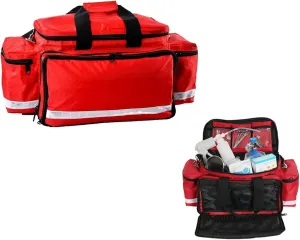 Portable First Aid Bag, Large Capacity Medical Kit Complete Emergency Response Empty Trauma Bag, for Rescue, Nurse, Paramedic Multi Pockets Bag