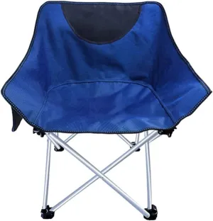 Portable Folding Recliner Household Outdoor Light Fishing Chair Camping Beach Leisure Chair Compact Portable Camping Folding Chair (Color : Blue)