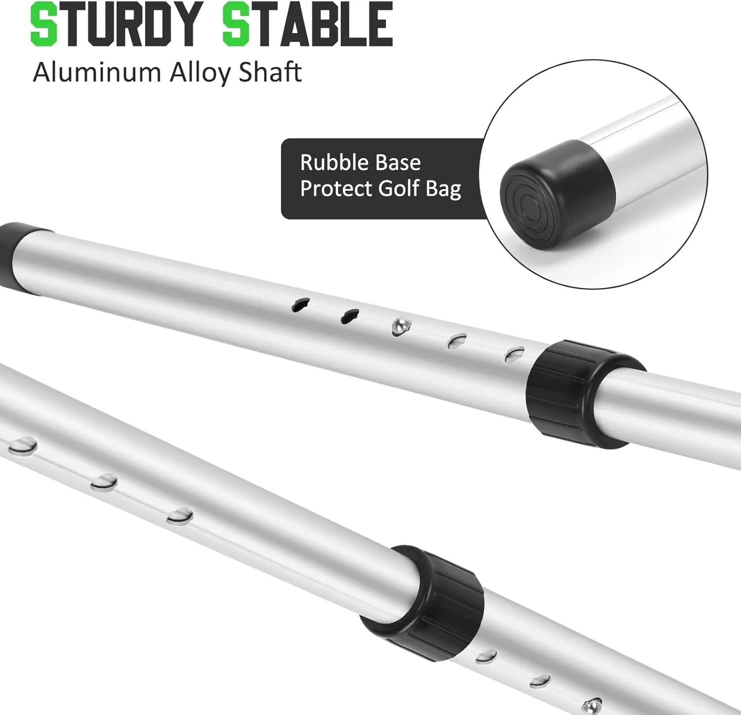 Portable Golf Travel Bag Support Pole, Umbrella Anti-Impact Support Cover Protector and Aluminum Alloy Rod, Golf Club Travel Bag Support System Protect Club