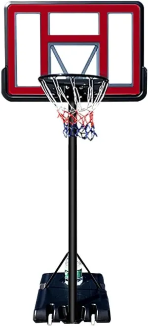 Portable Lift Basketball Stand 1.35-3.05m, Indoor and Outdoor Mobile Dunk System, The Base Can Be Filled with 100kg Sand Water (Color : A1)