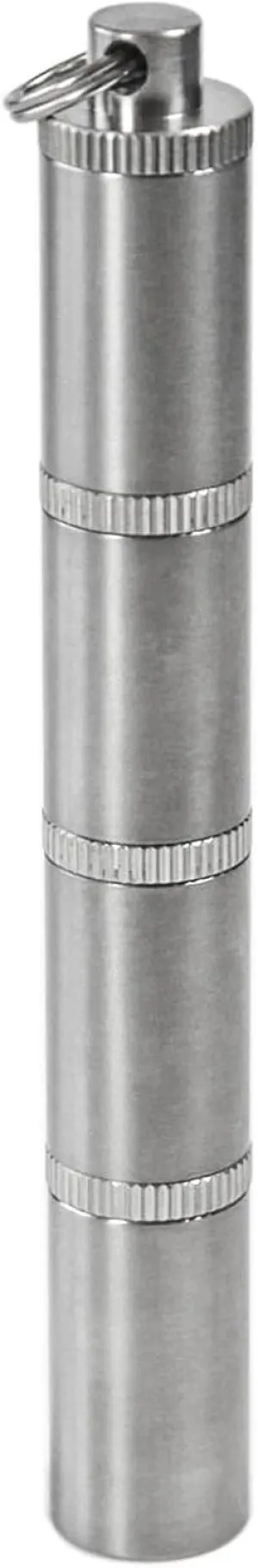 Portable Multi-Layer Pill Case Waterproof Equipment Storage Tank Pure Titanium, Small Portable Pill Case Medicine Bottle Keychain Emergency Outdoor First Aid Box Supplies (Style 4)