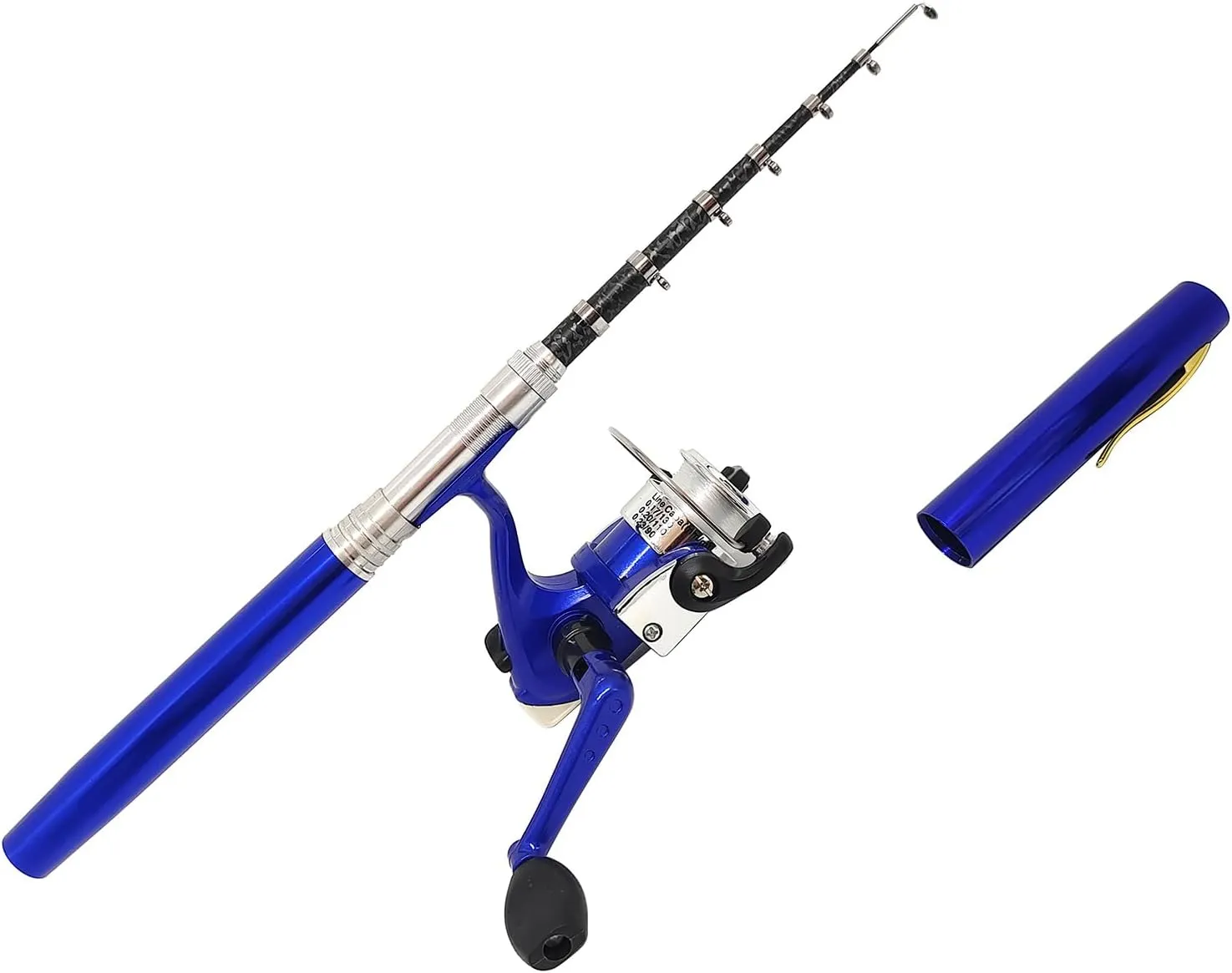 Portable Small Pen Fishing Rod Spinning Reel Combos, 38" 55" Compact Telescopic Fish Pole Kits for All Season Fishing in Rivers, Lakes, Ice, etc.