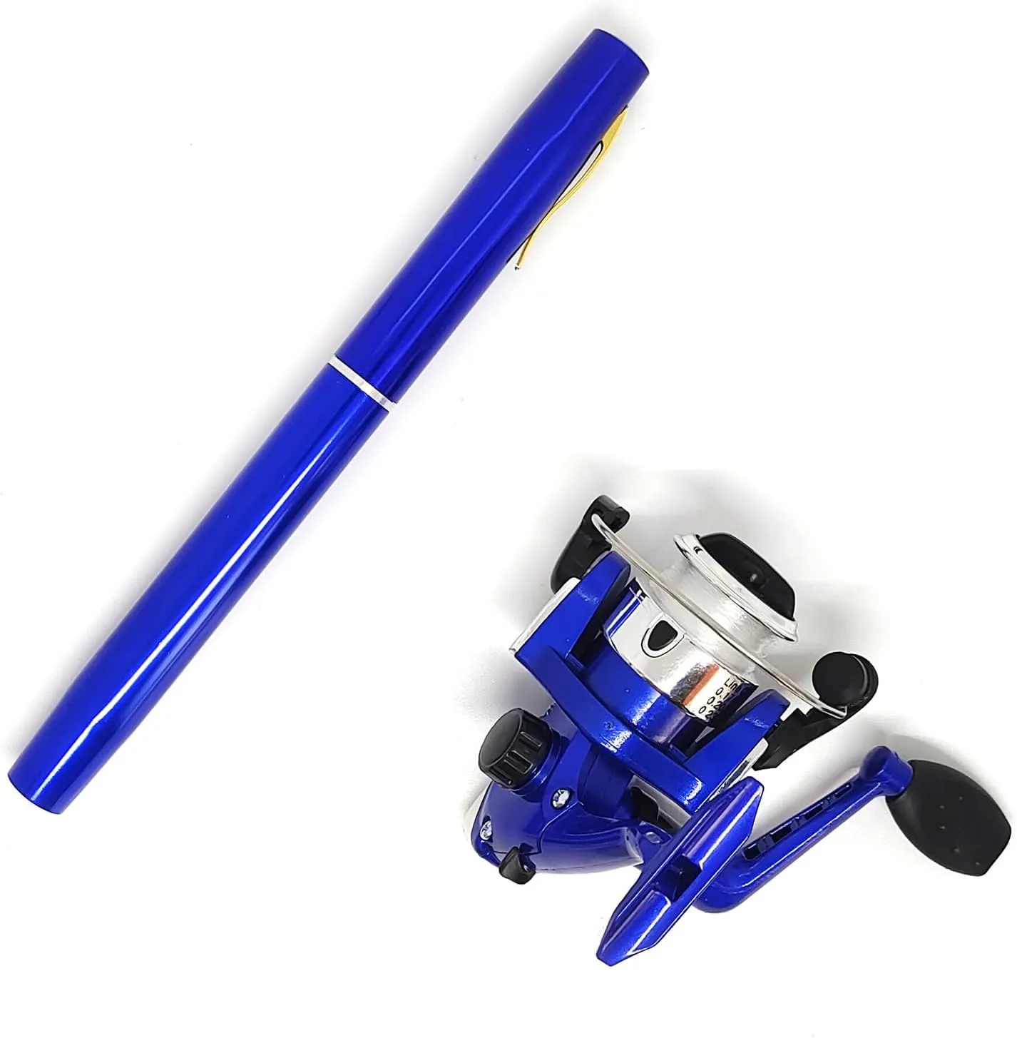 Portable Small Pen Fishing Rod Spinning Reel Combos, 38" 55" Compact Telescopic Fish Pole Kits for All Season Fishing in Rivers, Lakes, Ice, etc.