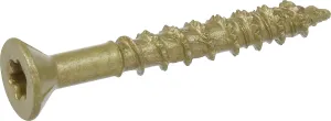 Power Pro Premium One Multi-Material Flat Head Screws, Epoxy Coated Steel, Fasten in Wood, Metal, Concrete, Drywall and Plastic, Bronze, #10 x 1-½ inches, Box of 122 Screws