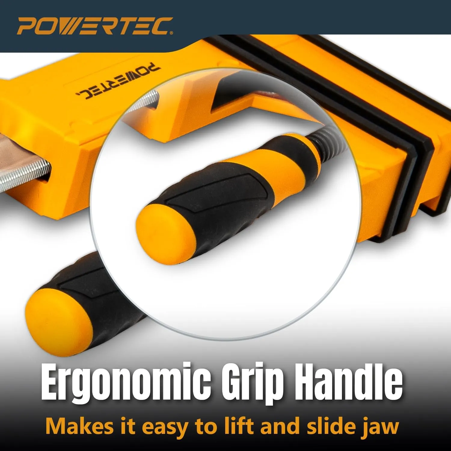 POWERTEC 71368V 24-Inch Woodworking Parallel Clamps | Jaw Bar Clamp Spreader Tool, 2PK