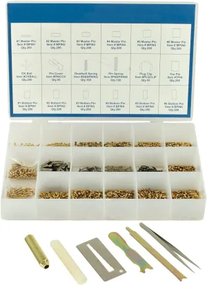 Premium Keyway Rekey Kit | Kwikset Compatible | 200 Pins Commercial Grade Locksmith Professional Kit | Complete Rekeying Kit Includes Custom Plastic Box, High Quality Components, & Tools