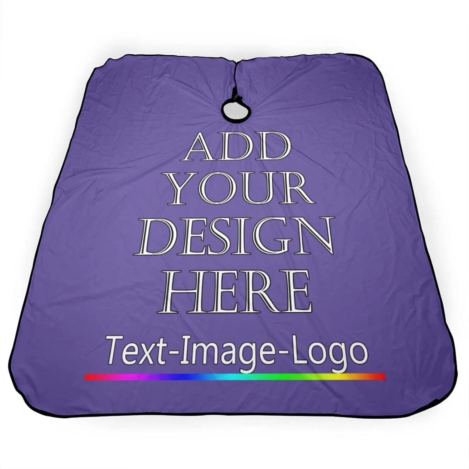 PrintOnDemand Custom Professional Barber Cape, Personalized Haircut Capes, Add Your Image Kit Hairdressing for Home