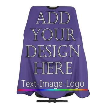 PrintOnDemand Custom Professional Barber Cape, Personalized Haircut Capes, Add Your Image Kit Hairdressing for Home