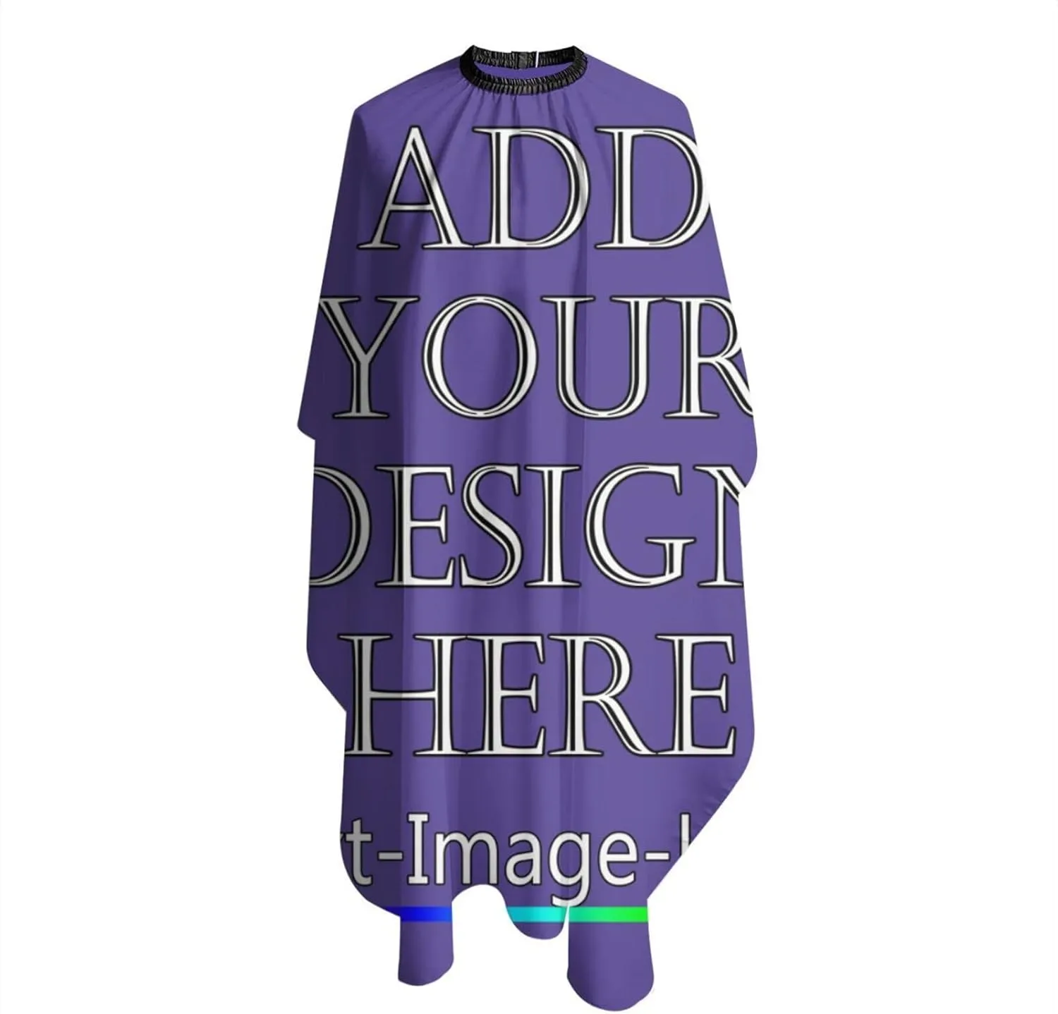 PrintOnDemand Custom Professional Barber Cape, Personalized Haircut Capes, Add Your Image Kit Hairdressing for Home