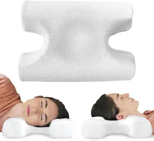 Pro Beauty Anti-Aging Pillow with Cooling Memory Foam Pillow for Back, Stomach, Neck - Soft Low-Medium Loft