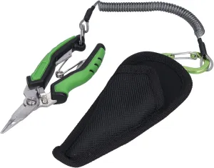 Pro Fishing Shears Dual Serrated Blades, Fishing Pliers, Fish Hook Remove, Multifunctional Aluminum Alloy Fishing Scissors Braid Line Cutters Hook Remover with Hand Rope