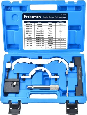Prokomon Engine Timing Tool Kit; Engine Camshaft Alignment Tool Set Compatible for Chevrolet Chevy Aveo Cruze Orlando Vauxhall Opel Adam Ampera Astra J Cascada 2009 to 2020 1.0 1.2 1.4 L
