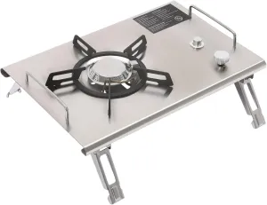 Propane Gas Stove, High Pressure Outdoor Camping Stove with Regulator, Cast Iron Burner