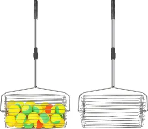 Protable Tennis Ball Picker Retractable Metal Tennis Ball Retriever Multifunction Ball Collector