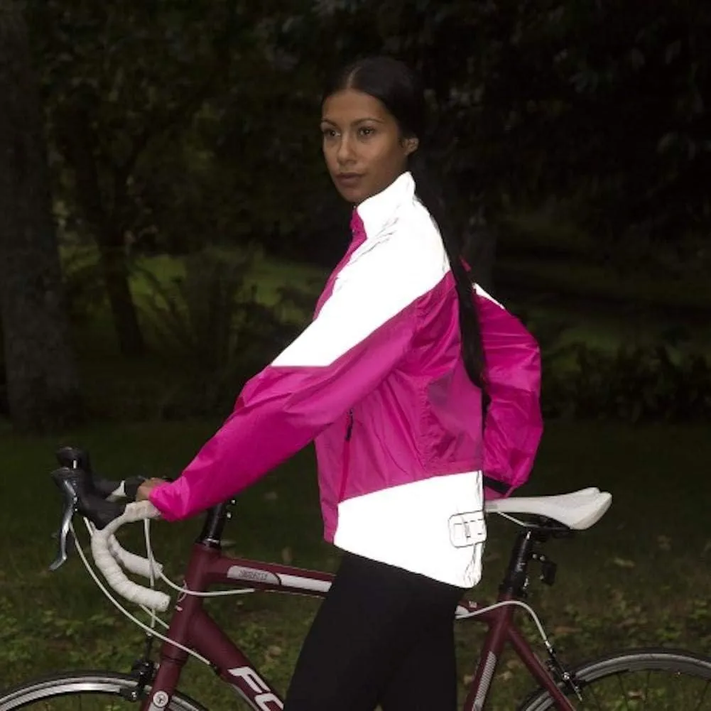 Proviz Women's Nightrider Reflective Waterproof Cycling Jacket Hi Visibility Breathable Cycling Coat