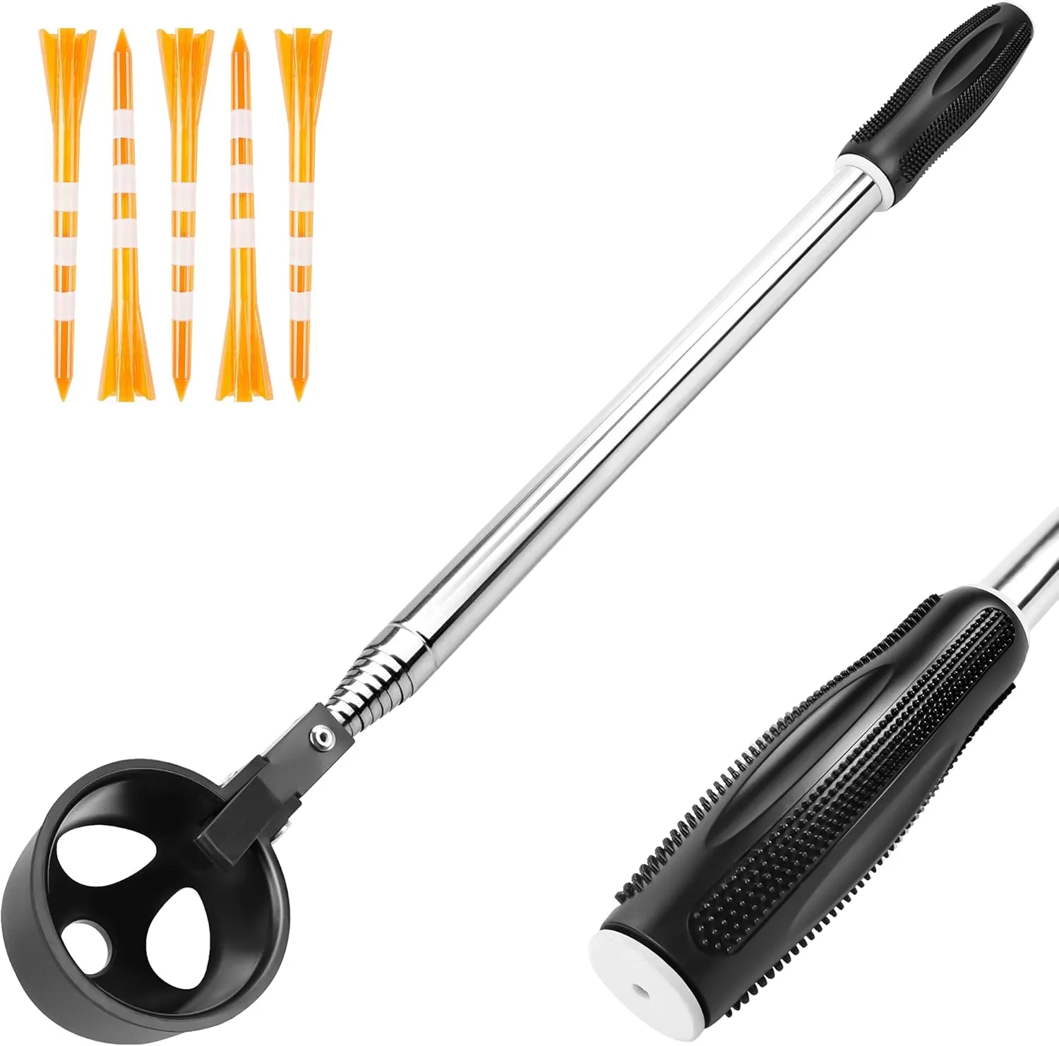 prowithlin Golf Ball Retriever, Golf Balls Retrievers Telescopic for Water with Automatic Locking Scoop, Balls Retriever Tool Golf with Grabber Tool, Golf Accessories Golf Gift for Men