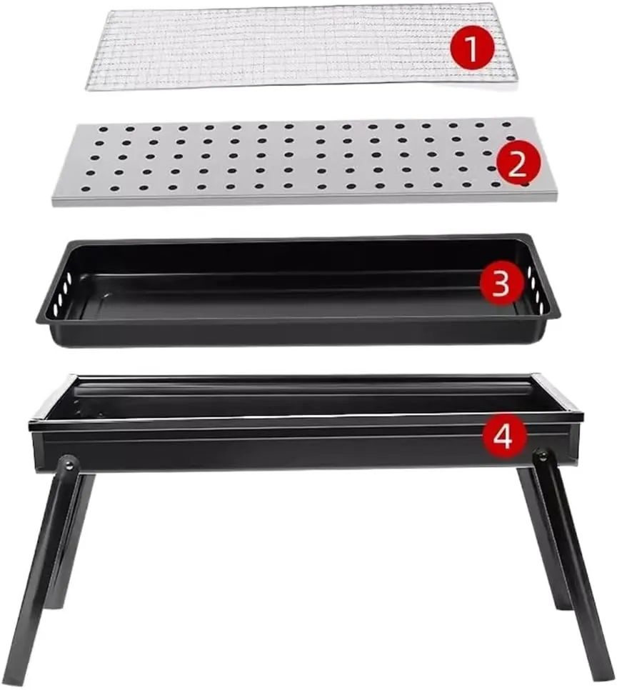 Pull Type Barbecue Rack Household Charcoal Grill Outdoor Barbecue Skewer Stove