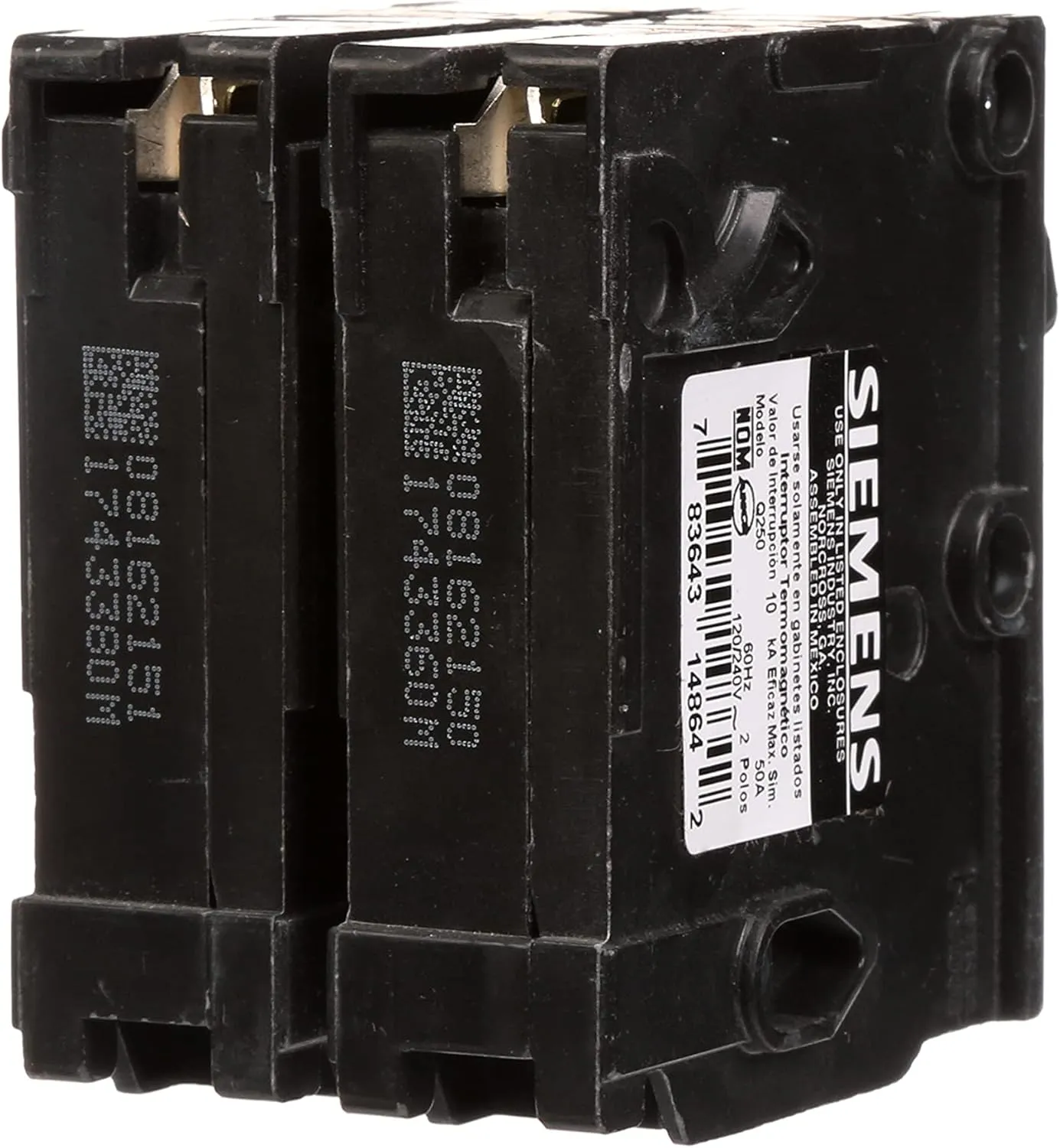 Q250 50-Amp Double Pole Type QP Circuit Breaker