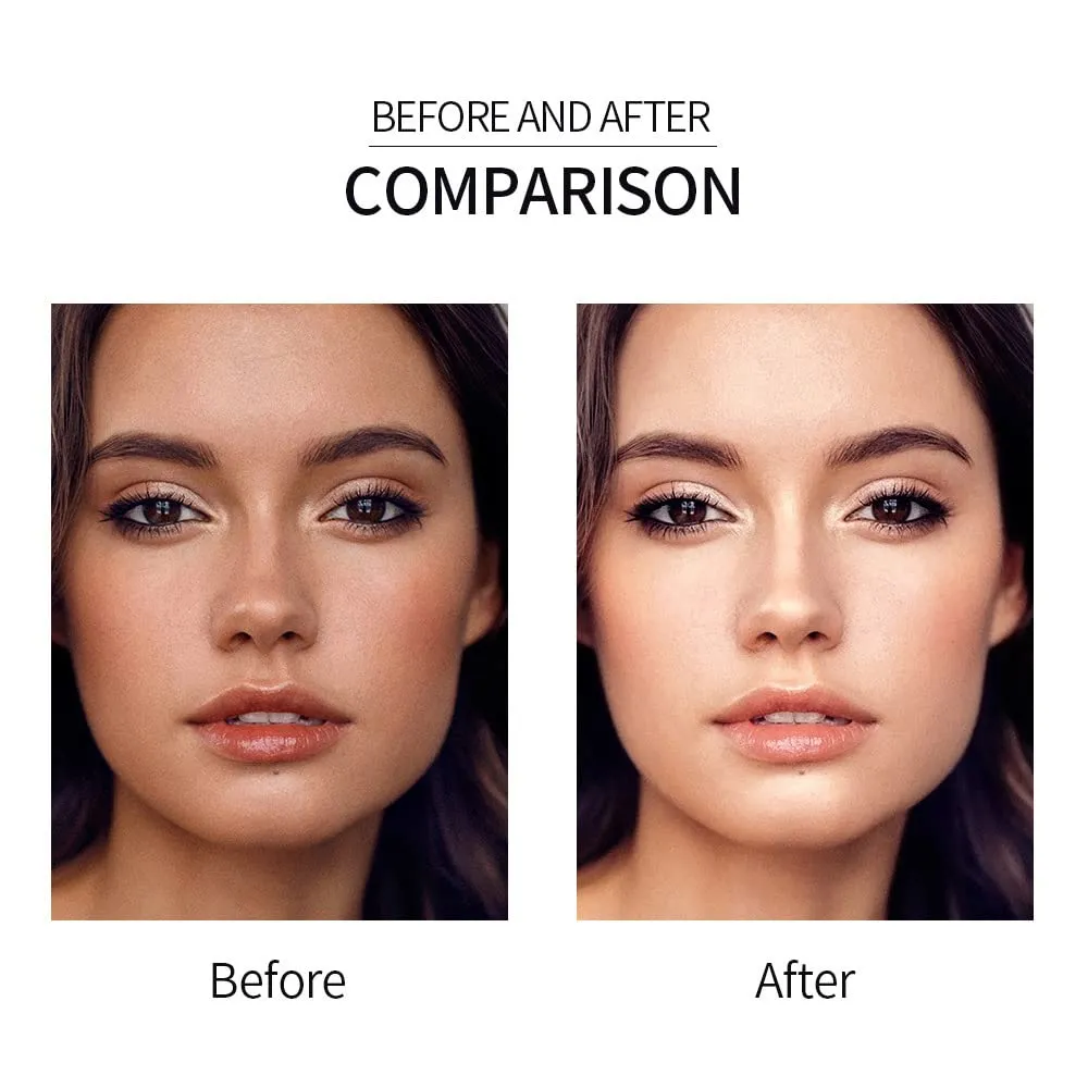 QiBest Highlighter Stick Soft Mist Highlighter Stereo Brightening and Contouring Stick Shadow Contour Concealer Palette Long Wear Cosmetics Makeup Women Gifts Professional (D)