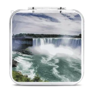 QMNBTES Niagara Falls Switch Game Case Switch Game Holder Cartridge Case Storage 12 Games & 2 Micro Sd Card Slots, Travel Carry Cases, Portable Games Card Storage, Hard Shell, Buckle Closure